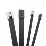 100pcs/bag UV-resistant Polyester Epoxy Nylon 11 Coated Stainless Steel Cable Ties for sale