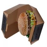Disposable Foldable Kraft Burger Box for Fast Food Takeaway Customized Design