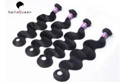 China Raw Unprocessed 6A Remy Peruvian Human Hair Of Natural Black Body Wave supplier