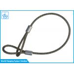 Stainless 316 3mm Wire Rope Loop Slings / Safety Cable For Led Par Light for sale