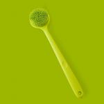 BPA free Scrubber Shower Body Massage Silicone Bath Brush with Long Handle