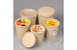 China Disposable Bamboo Paper Soup Cup 8oz 12oz 16oz 26oz 32oz With Lid supplier