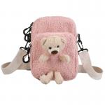 No Smell Children Short Plush 3D Teddy Bear Bookbag for sale