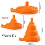 Heat Resistant BPA Free Silicone Collapsible Funnel For Liquid Transfer