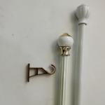 Adjustable Side Mount 6.7m Steel Pipe Curtain Rods for sale