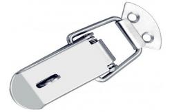 China 120kg Silver Tone Spring Loaded Hasp Catch Lock Buckle supplier
