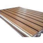 Wood Wall Paneling Wooden Grooved Acoustic Panel MGO Fireproof Veneer Surface Gymnasium for sale