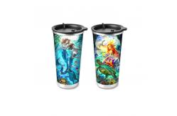 China Custom Printed 3D Lenticular Printing Service 3D Plastic Cup 420ML supplier