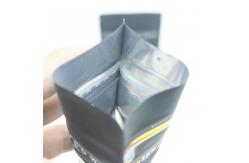 China VMPET Matte Black Stand Up Pouch 3.5g Mylar See Through Zip Bags supplier
