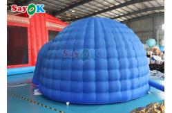 China 4m Tarpaulin Inflatable Igloo Dome Tent With LED Light Blower Promotional Parties supplier
