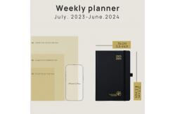 China 2023 2024 Hardcover A5 Academic Planner with Casebound Binding Vertical Layout supplier