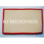 Red Fluffy Eco-Friendly Microfiber Mat Highly Absorbent With Interior Foam