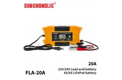 China 24V 20A Intelligent Lithium LiFePO4 Battery Charger Space Saving Easy Operation supplier