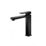 Deck Mount Matte Black Vessel Sink Faucet Tall Body Restroom Water Faucet for sale