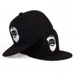 6 Panel Embroidery Snapback Cap Wool Acrylic Fabric Custom Flat Brim Hat for sale