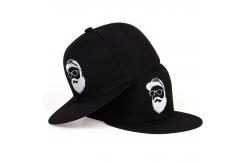 China 6 Panel Embroidery Snapback Cap Wool Acrylic Fabric Custom Flat Brim Hat supplier
