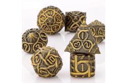 China Thorns Striped Metal Dice Set Fantasy DND Multi Faceted Board Game supplier