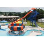 Fiberglass Water Park Slide Single Rider Space Bowl Water Slide 12m Height for sale