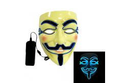 China Hacker Halloween LED Face Mask Luminous Flashing For Cosplay Costume supplier