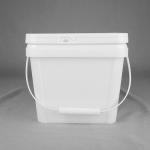 1 Gallon 3.5L Plastic Square Pail With Lid Excellent Seal Ability