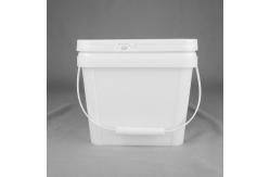 China 1 Gallon 3.5L Plastic Square Pail With Lid Excellent Seal Ability supplier