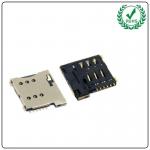 Micro Sim Card Adapt Push Push SMT Type H=1.35 6 Pin Slot Socket Connector for sale