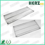 Movable ESD Storage Shelves Single / Double Peak Wire Structure With Caster / Handle