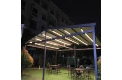 China Customized Waterproof Retractable Awning Aluminum PVC Pergola Roof Sunshade System supplier