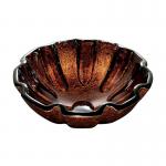 19mm Classic Clear Bathroom Sink Bowl Circular Tempered Glass Flower Shape Brown for sale