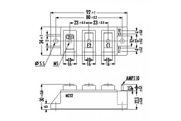 IGBT Power Module 2DI30D-050A POWER TRANSISTOR MODULE FUJITSU IGBT Power Module
