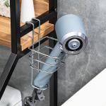 Stainless Steel Wall Mounted Bathroom Organizer with Suction Cup and Iron Wire Rack for sale
