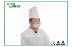 China Long White Paper Disposable Head Cap Bouffant Shaped with Adjustable Size supplier