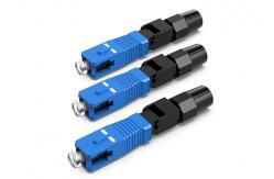 China Pre Embedded Optical Fiber Fast Connector SC UPC APC Quick Connector supplier