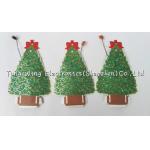 Christmas Tree Shaped Flashing LED Module , Recordable Voice Module For Greeting Cards for sale