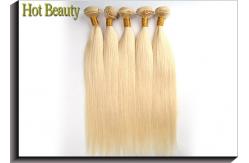 China Russian Remy Human Hair Extensions Clean And Neat Straight  613# Blonde supplier