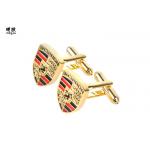 Custom Design Funny Shirt Cuff Clips , Car Brand Gold Plated Cufflinks For Men for sale