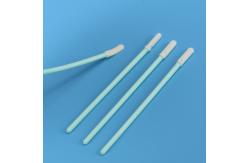 China TX74 Dustless Green PP Stick Precision Cleaning Foam Tip Swabs For Cleanroom supplier