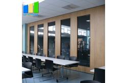 China Glass Wood Sliding Partition Walls Room Divider With Aluminum Frame supplier