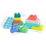 Multi Colored BPA Free Easy To Hold Super Soft Building Blocks For Babies Toddlers for sale