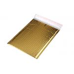 Gold Metallic Bubble Mailers / Decorative Padded Envelopes Customized Printed for sale