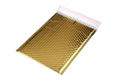 China Gold Metallic Bubble Mailers / Decorative Padded Envelopes Customized Printed supplier