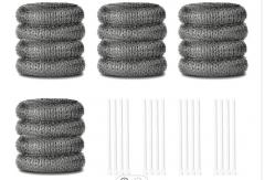 China Galvanized Stainless Steel Mesh Scourer 10g 15g Round Shape Strong Cleaning Capacity supplier