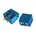 5.00mm Pitch 02p Female Straight PCB Connector Blue Terminal Block Connector for sale
