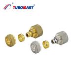 Tubomart OEM Thread Screw Brass Fittings for Multilayer PEX AL PEX Pipes Water Gas Compression Fittings for Plumbing for sale