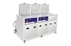 China Three Tanks Powerful Heated Ultrasonic Cleaners Precise Parts Steel , Titanium And Aluminum Components supplier