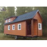 1-2 People Prefab Tiny House On Wheels Customized With Dormer Roof