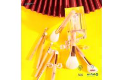 China Customized OEM Travel Makeup Brush Set Foundation Powder Plastic Handle 8PCS supplier
