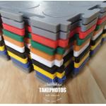 Checker Plate Surface PVC Interlocking Flooring Tiles For Warehouse Garage for sale