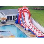 Yellow / Blue / White Inflatable Floating Water Slide For School And Garden
