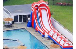 China Yellow / Blue / White Inflatable Floating Water Slide For School And Garden supplier